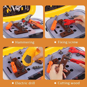 ست جعبه ابزار کارگاهی 4 در 1 کیفی کودک Tools Case 4 in 1_اسباب بازی مشاغل